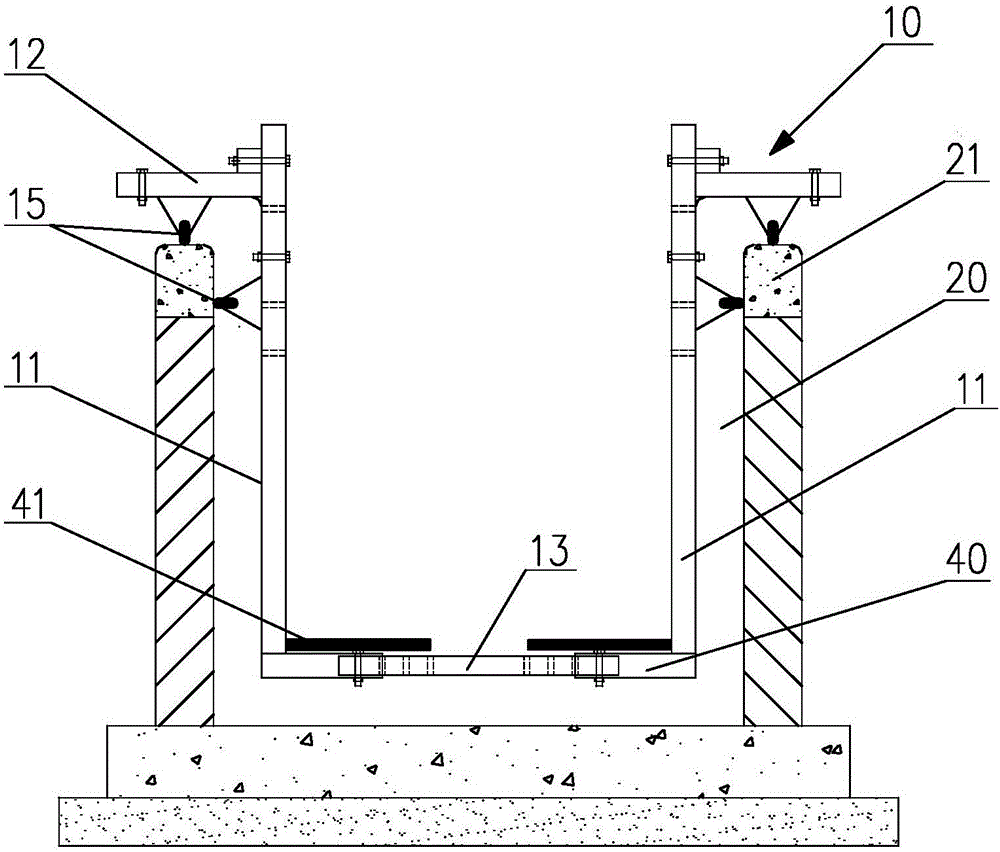 Cable trench bottom work integrated platform