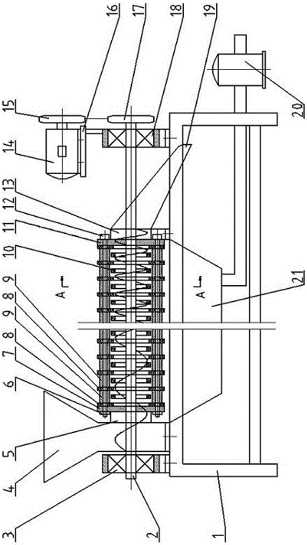 Movable- sheet spiral solid-liquid squeeze machine