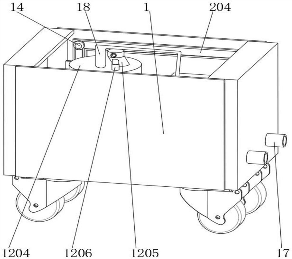 Intelligent disinfection device for medical ward