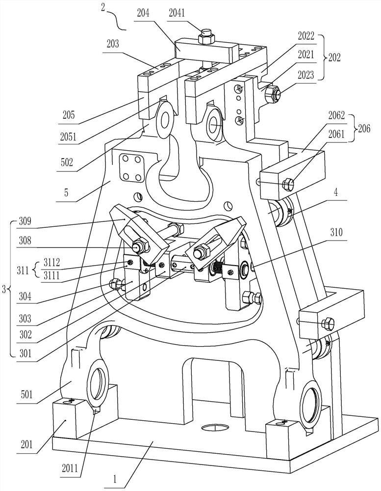 New energy axle swing arm processing tooling