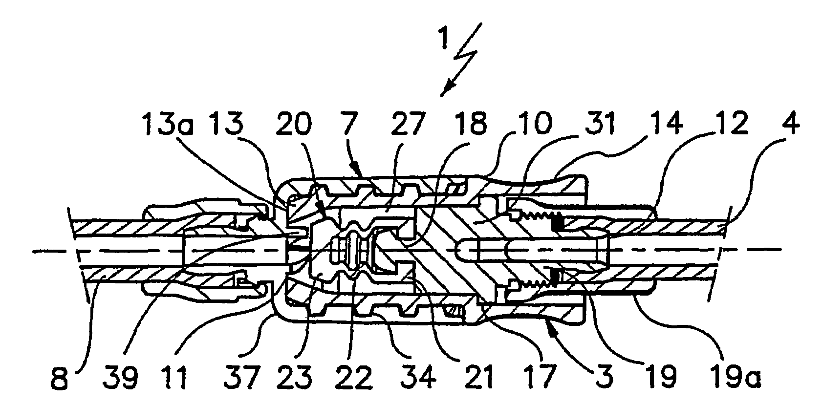 Connection element and connecting device for tubes