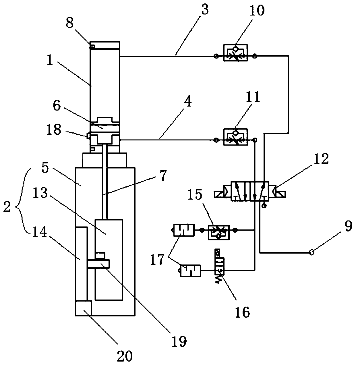 Damping shock absorption system for pneumatic valve