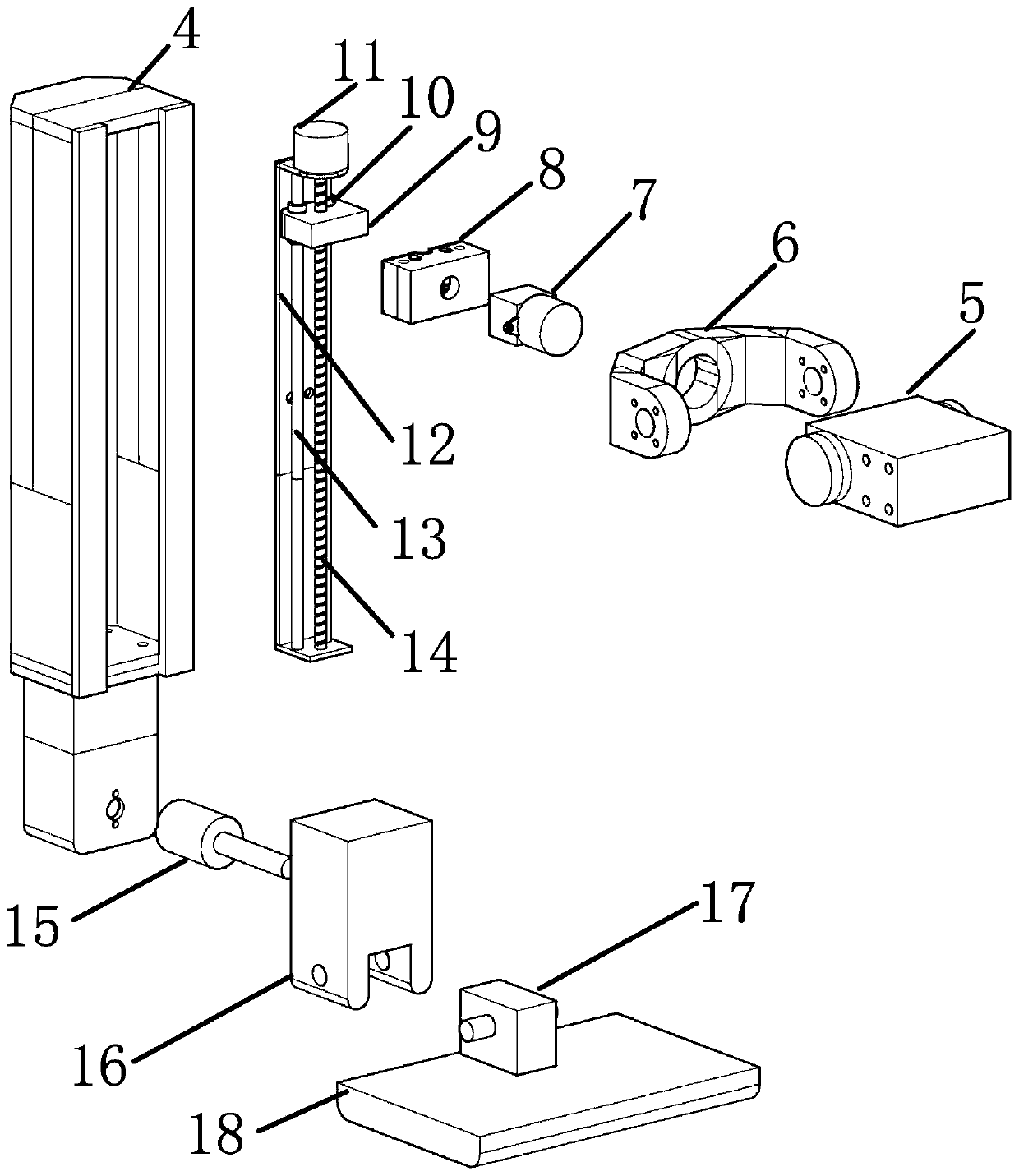 A bipedal robot walking mechanism with linear joints