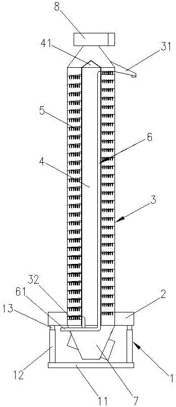 Efficient cooling and dust removal lifting tower