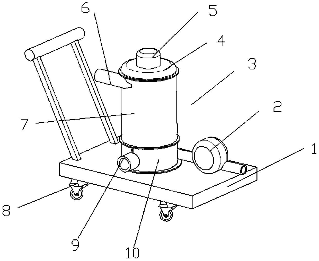 Efficient sludge discharge purifying device for sewage treatment