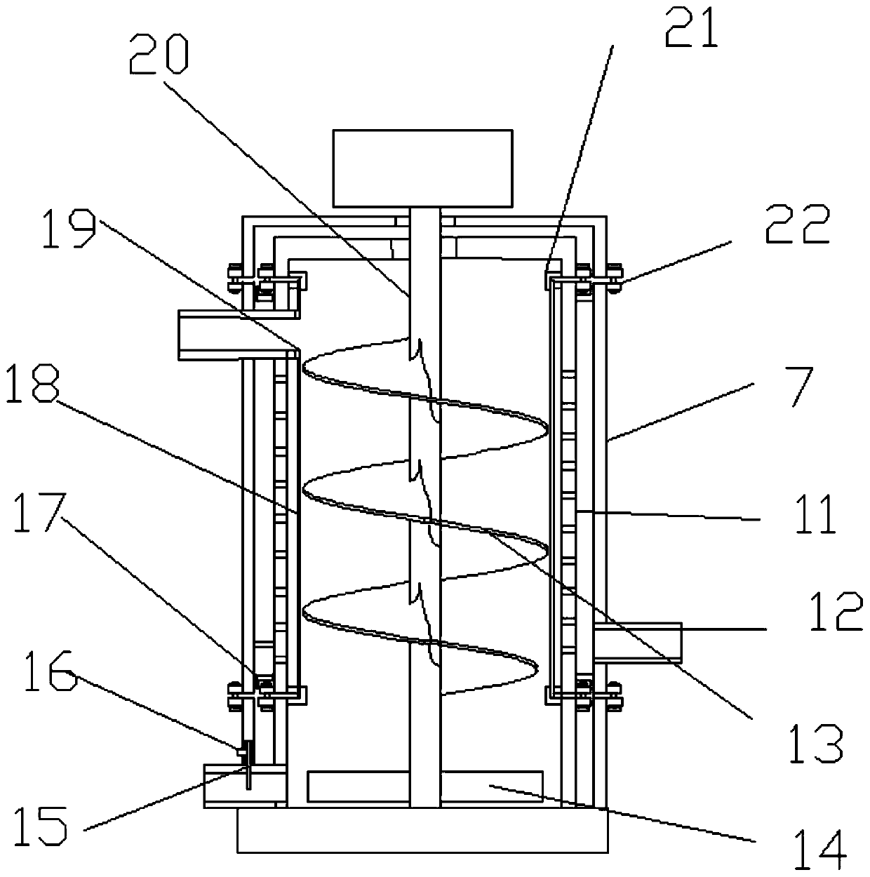 Efficient sludge discharge purifying device for sewage treatment