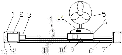 Electric fan capable of reciprocating on wall