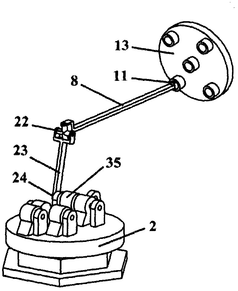Parallel controllable drilling robot mechanism