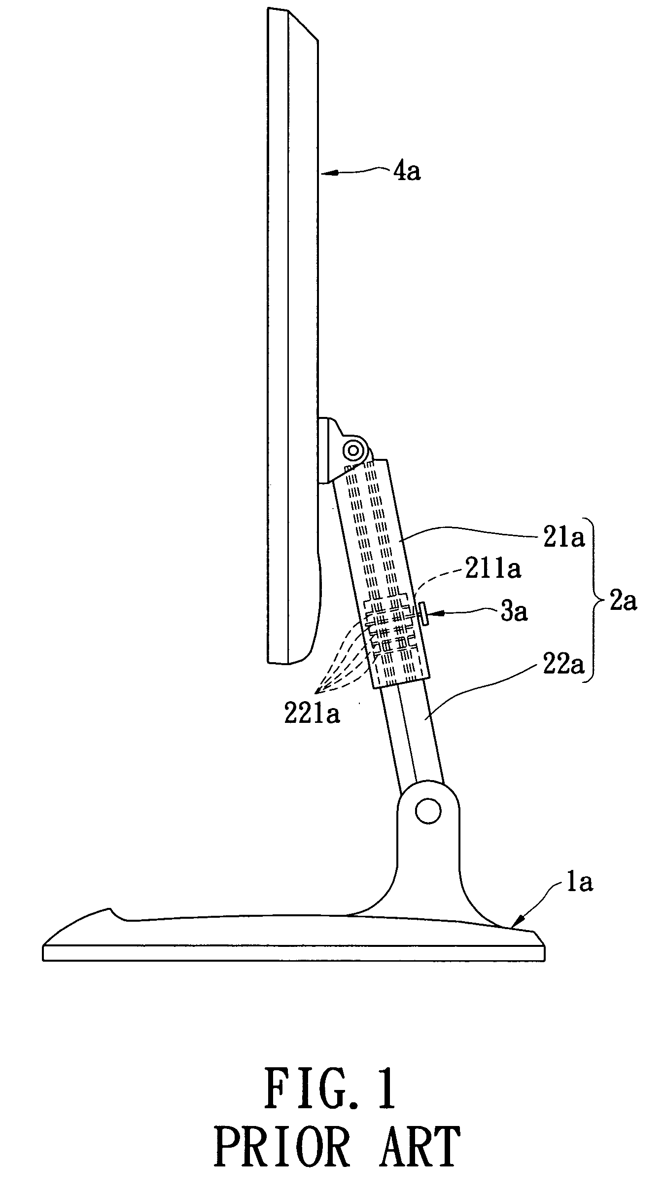 Foldable supporting stand with positioning means