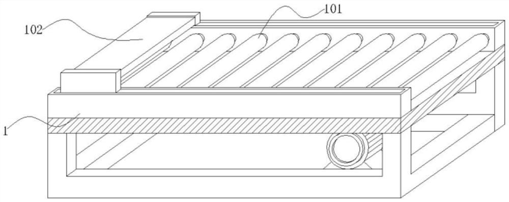 Conveying device in covering cloth laminating equipment