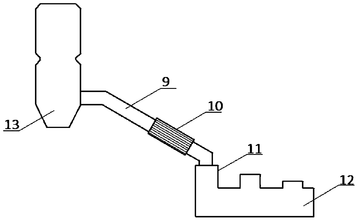 A rotary kiln tertiary air duct waste heat recovery device