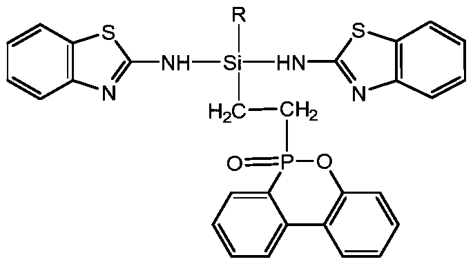 A kind of preparation method of silicon-containing thiazole dopo type flame retardant