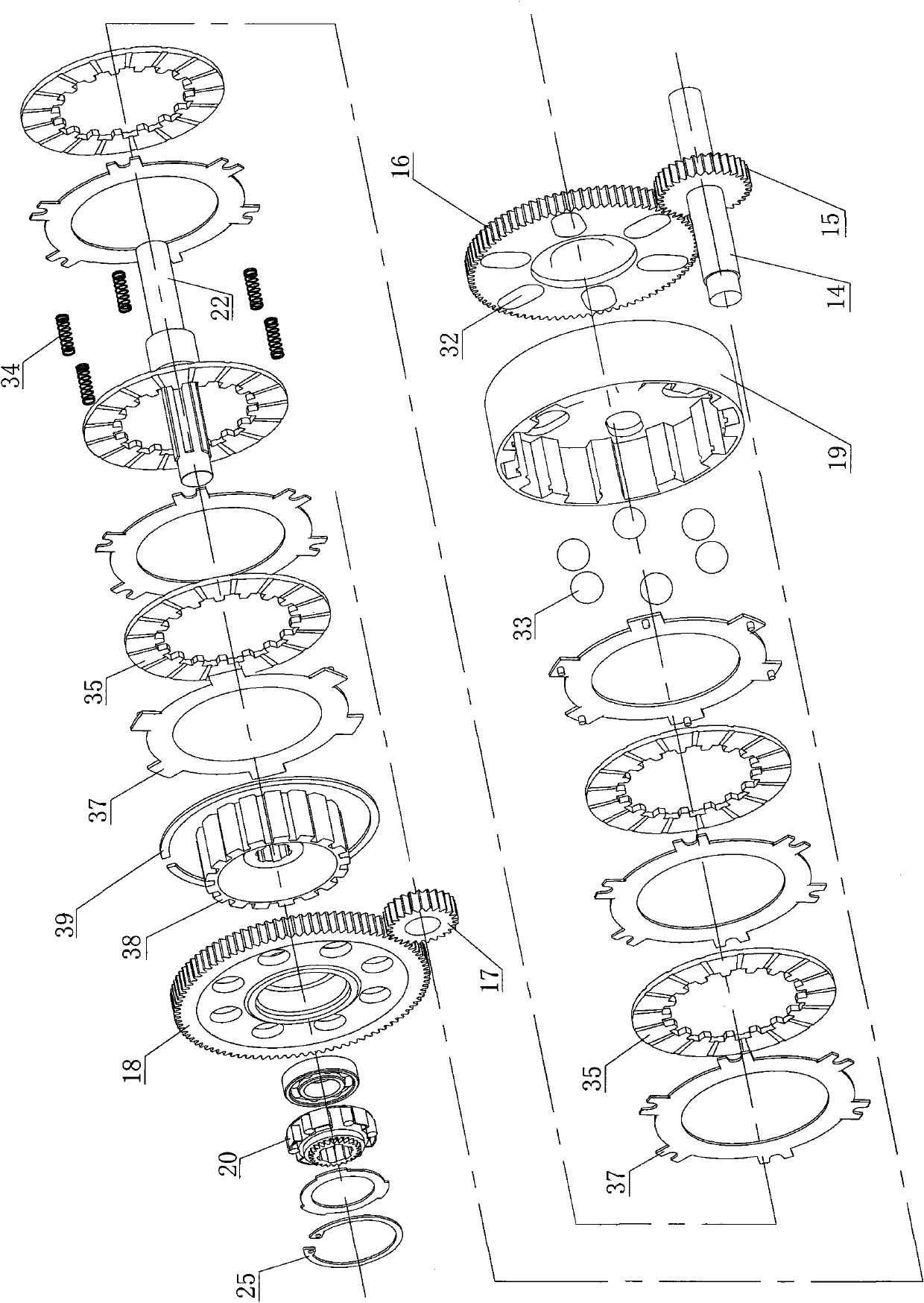Automatic variable power transmission mechanism of electric motor car