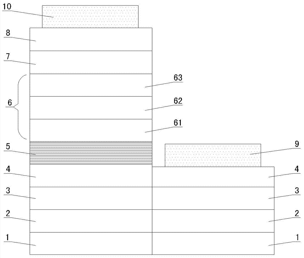 Heterostructure LED device with enhanced hole injection