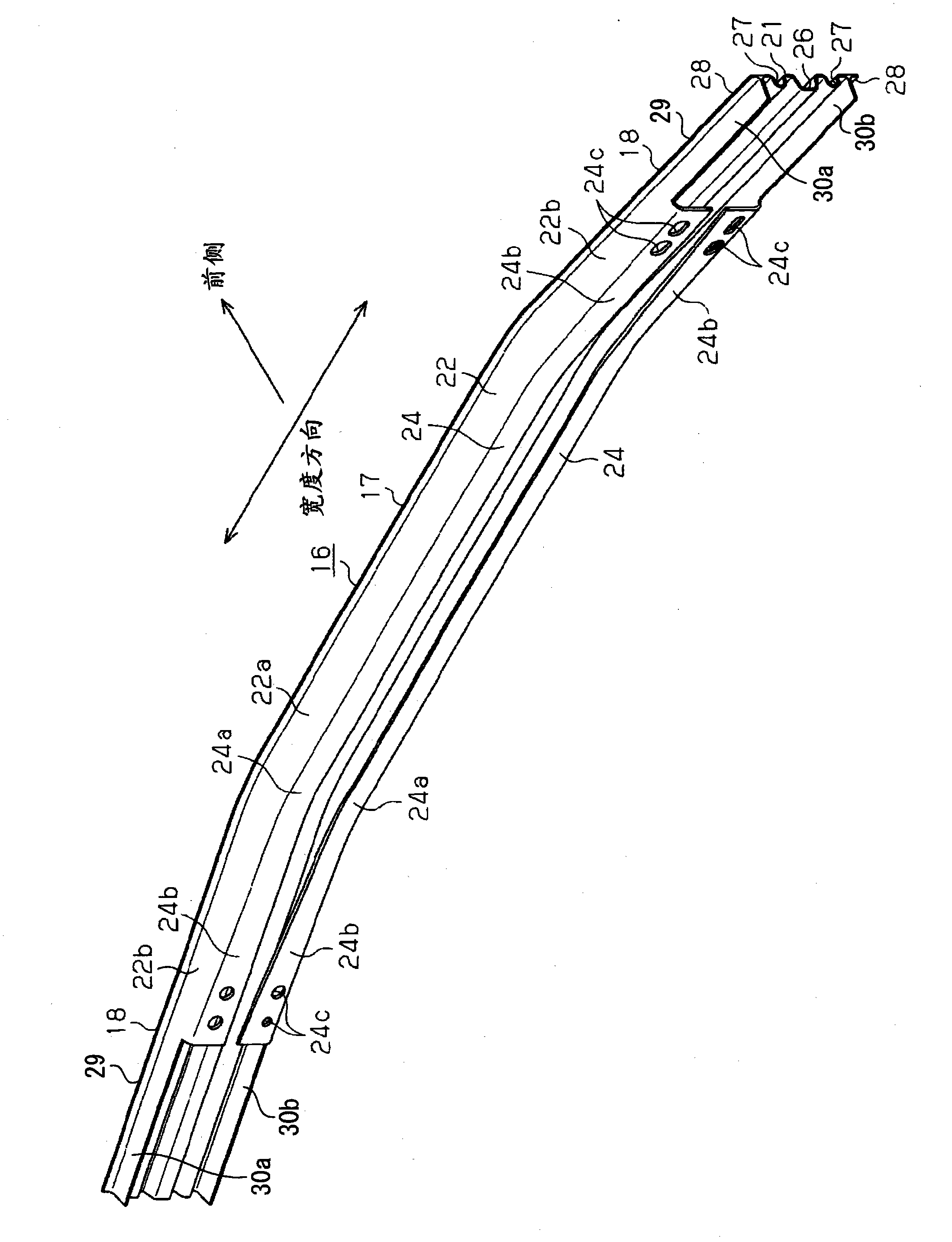 Bumper reinforcement and bumper device for vehicle