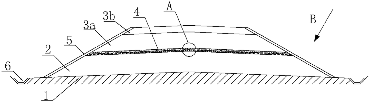 Volcanic slag railway roadbed and construction method thereof