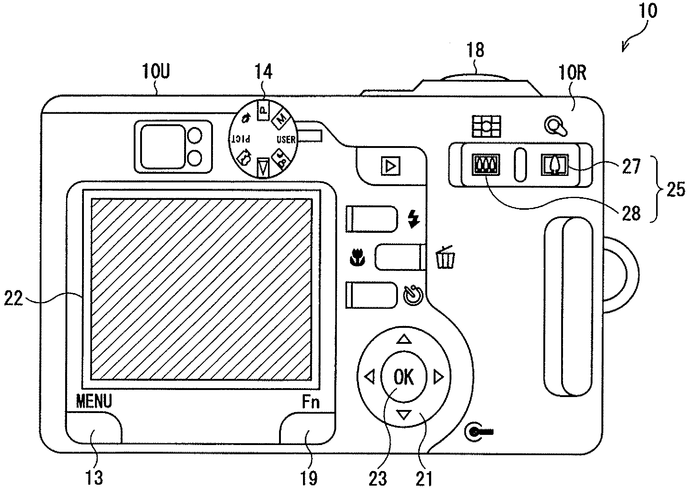 Mode-setting device for photographing device