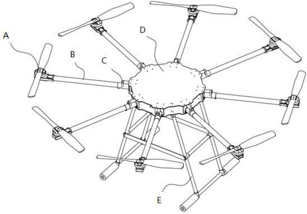 Multi-rotors UAV (unmanned aerial vehicle)