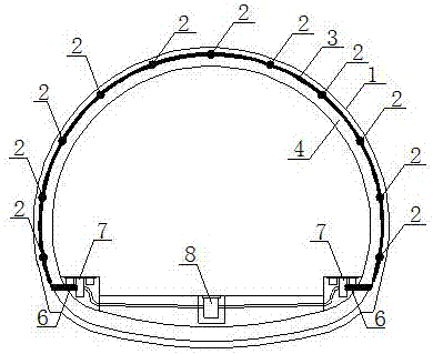 Tunnel lining drainage structure and drainage method