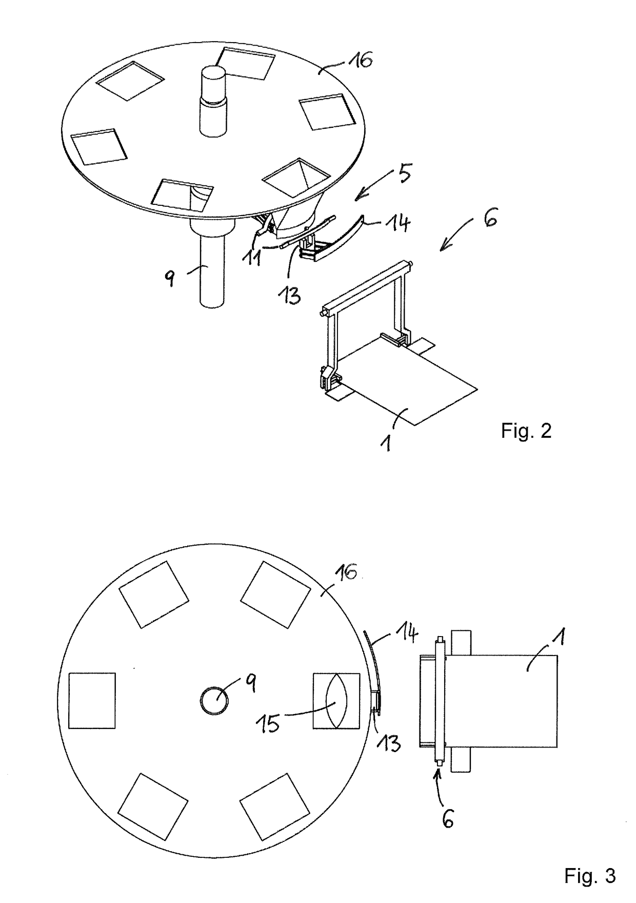 Device and method for transporting bags