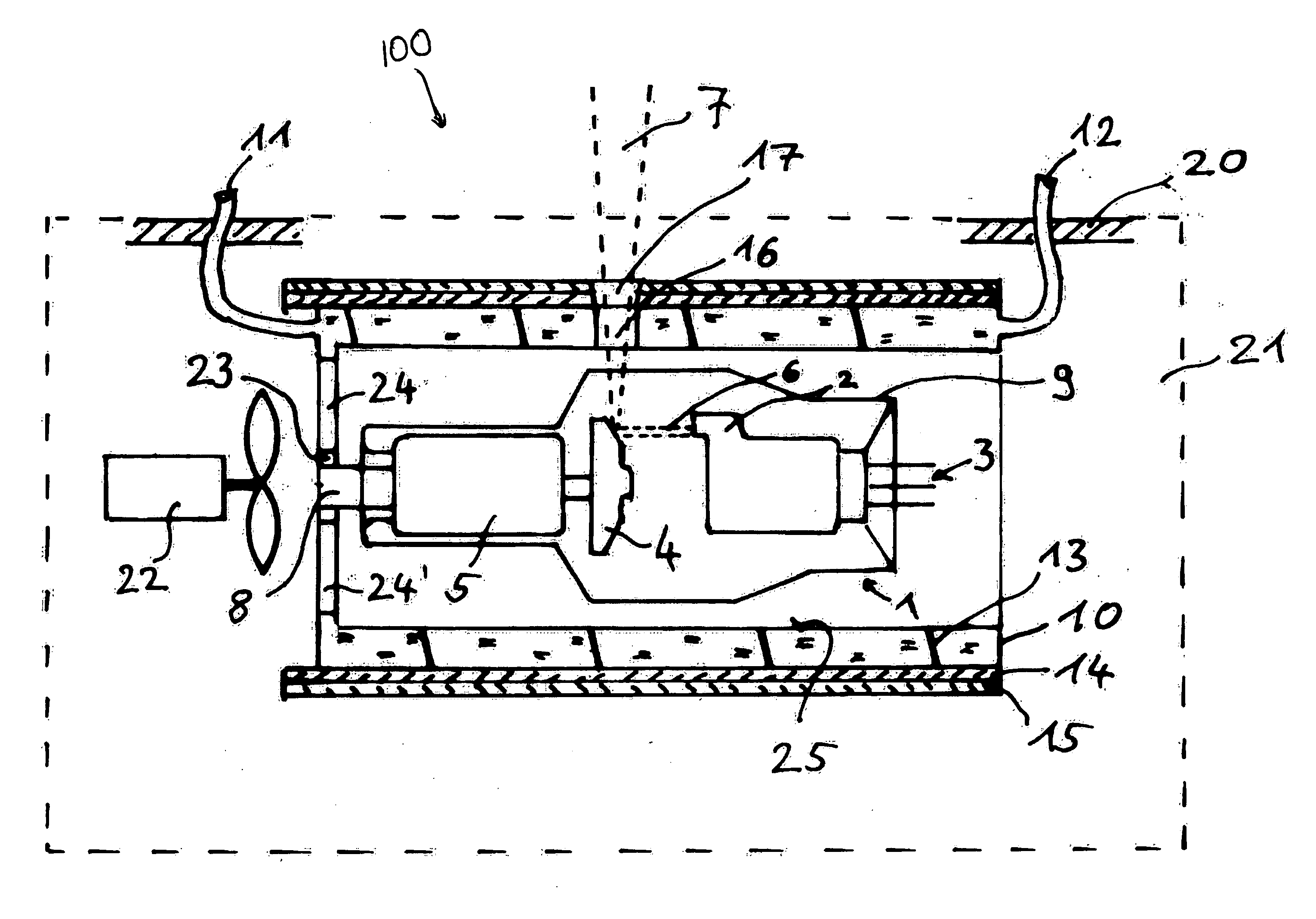 Heat exchanger for a diagnostic x-ray generator with rotary anode-type x-ray tube