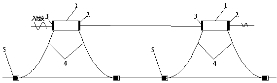 Device for reducing wave reflection among multiple floating breakwaters