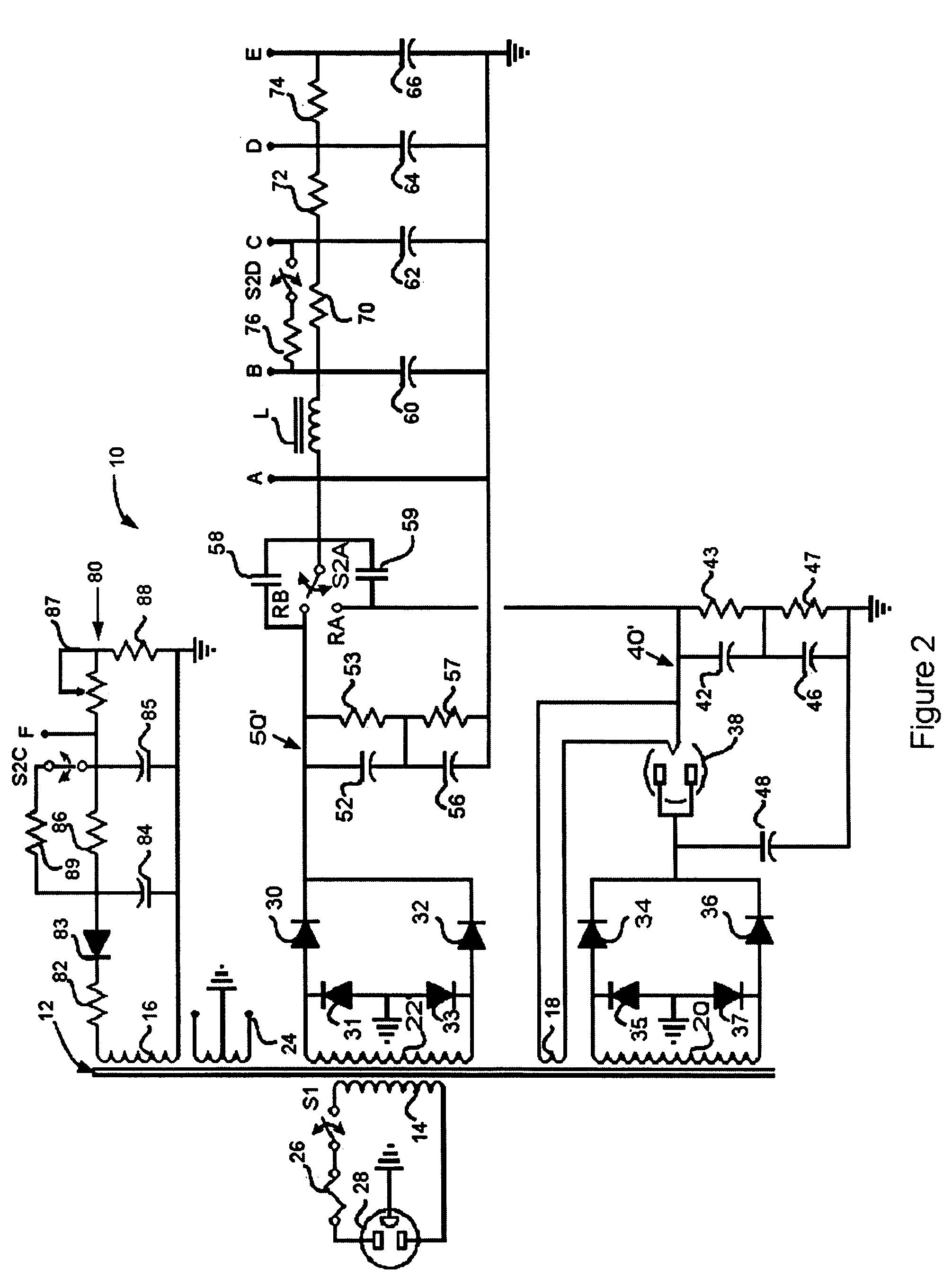 Selectable power supply for audio amplifier