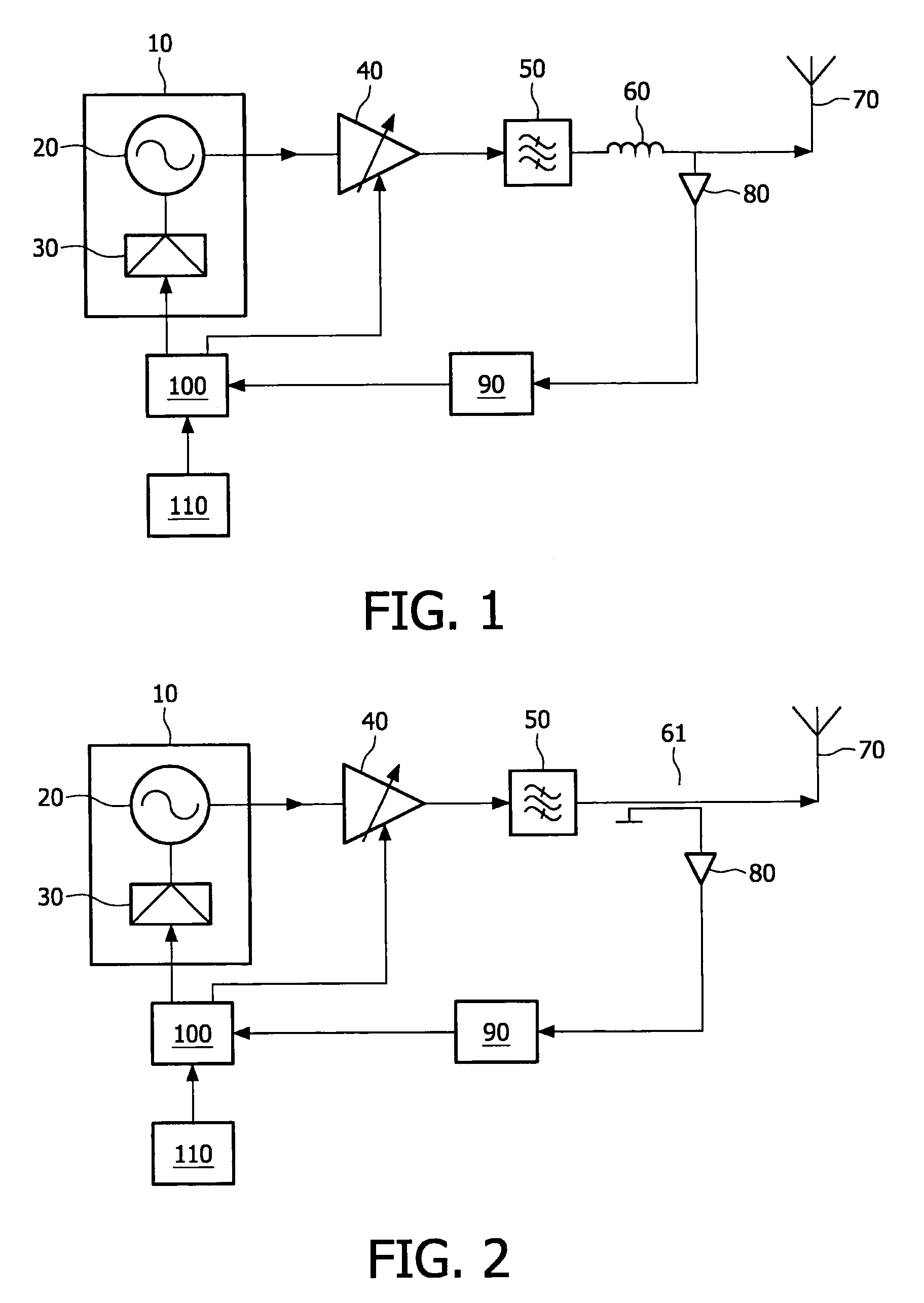 Equalizer system for emitting a quas i-constant power output RF signal in a frequency band