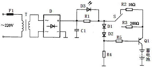 A constant current charging circuit with adjustable current