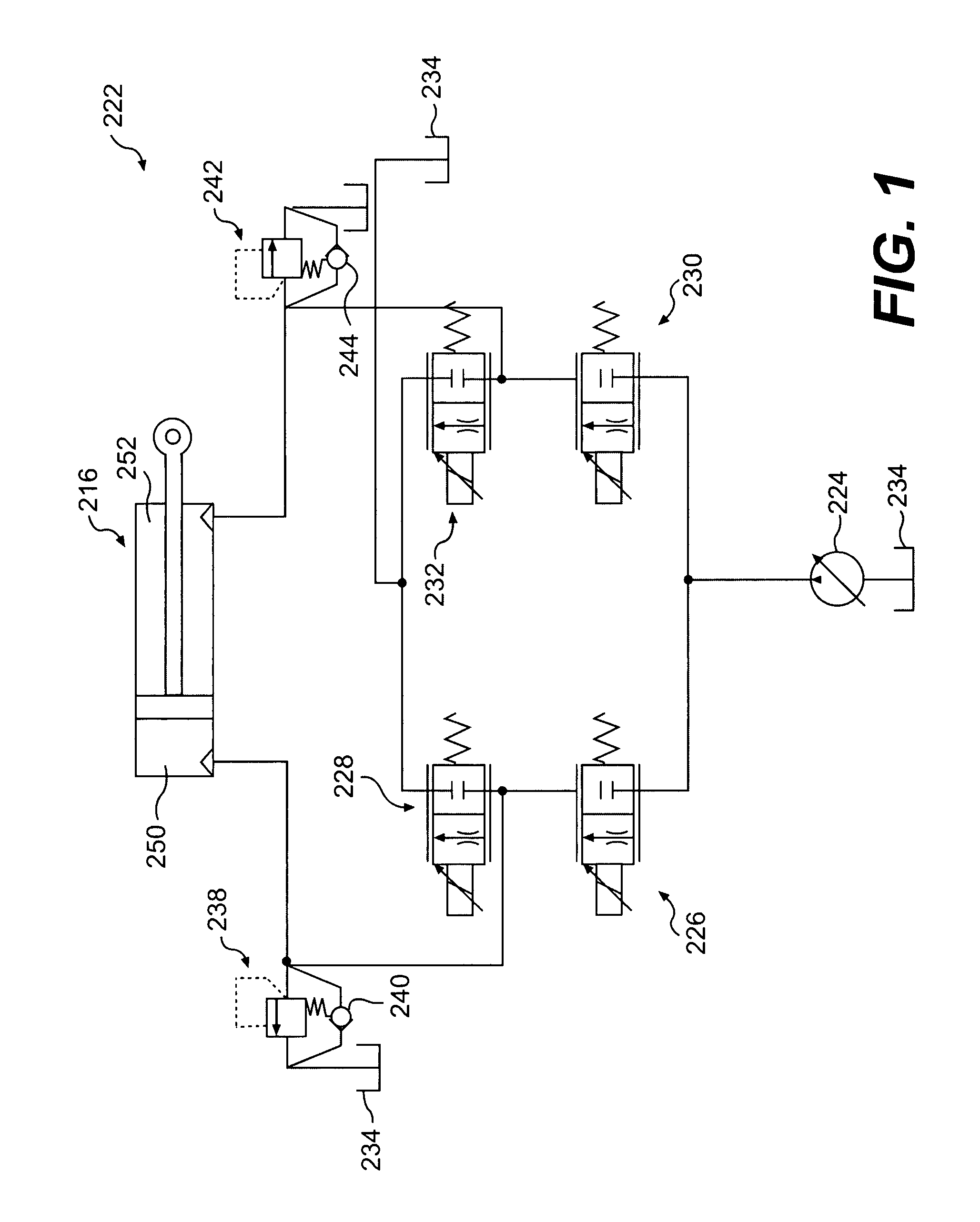 Force feedback poppet valve having an integrated pressure compensator