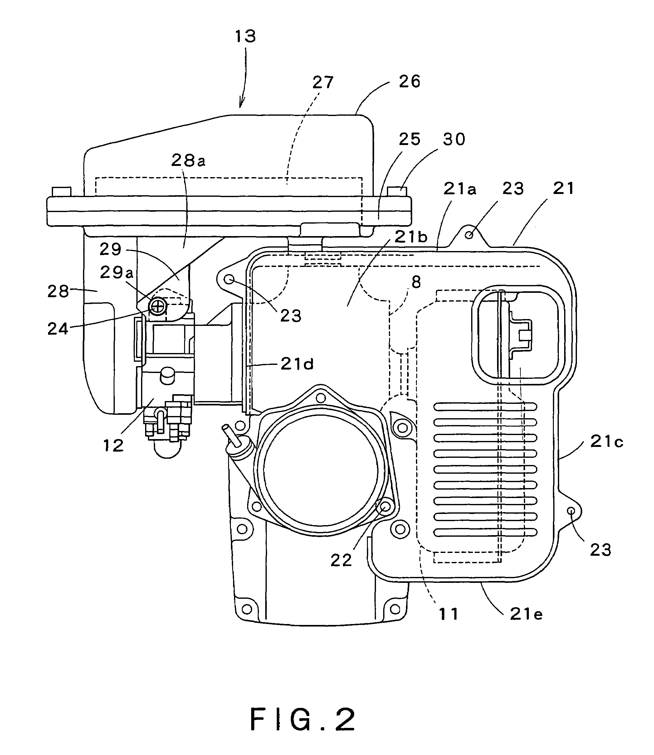 Air cleaner for portable engine