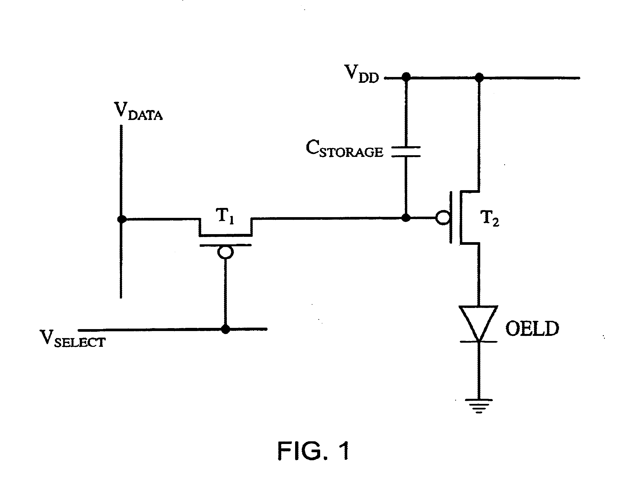 Organic electroluminescent device compensated pixel driver circuit