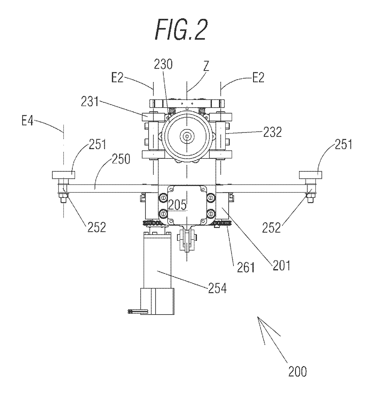 Bearing assembly, arrangement of beams for changing direction of a carriage with the bearing assembly and rail-changing system with said bearing assembly and arrangement of beams