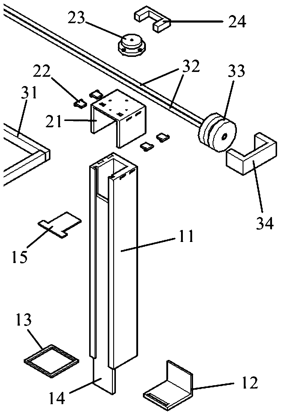 A kind of sampling tube detachable type loose accumulation structure analysis test equipment