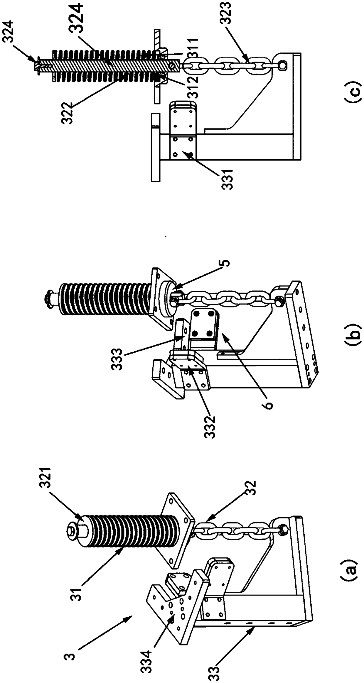 Floating mechanism and battery replacing trolley with same