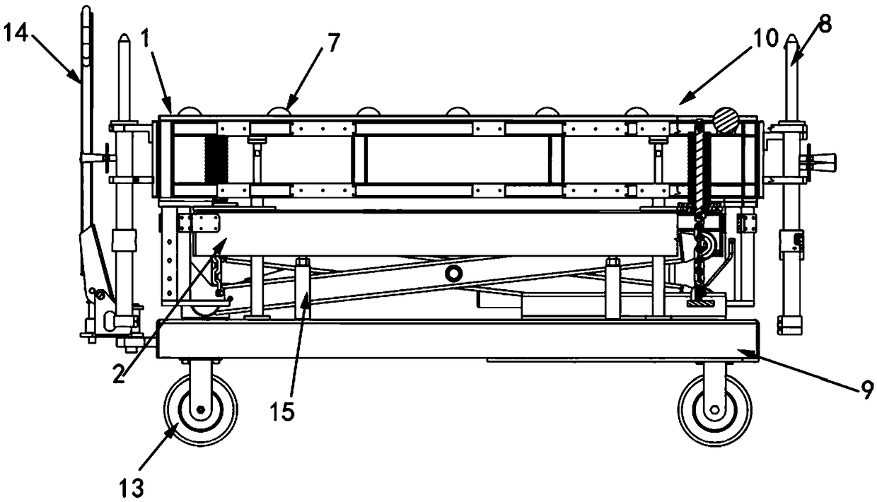 Floating mechanism and battery replacing trolley with same