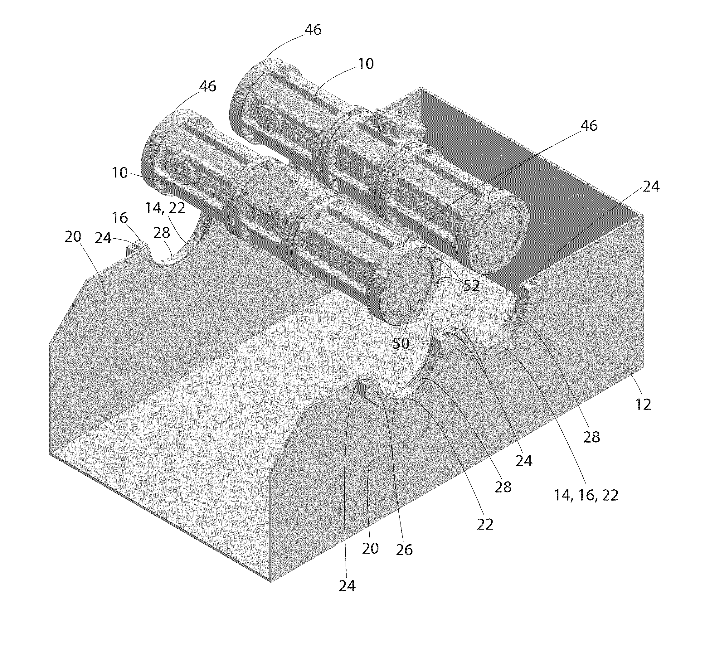 Bulk material handling assembly having a clamp mounted vibrator and method related to the same