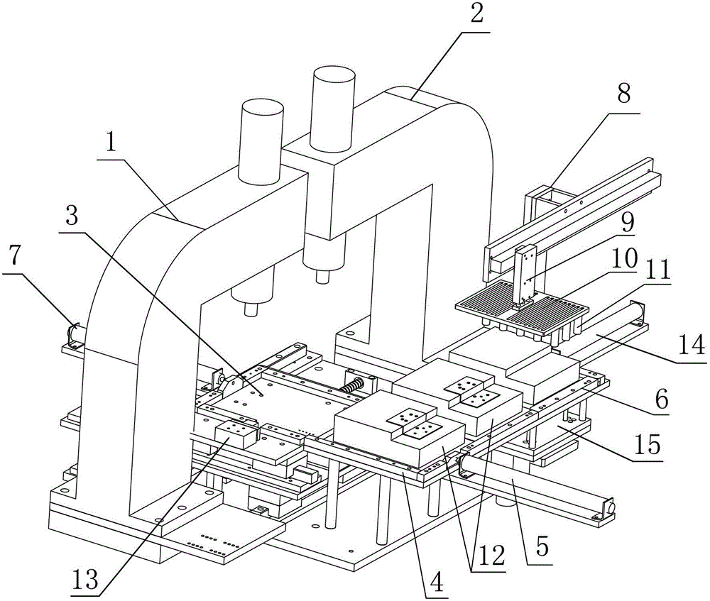 Double plane servo riveting device