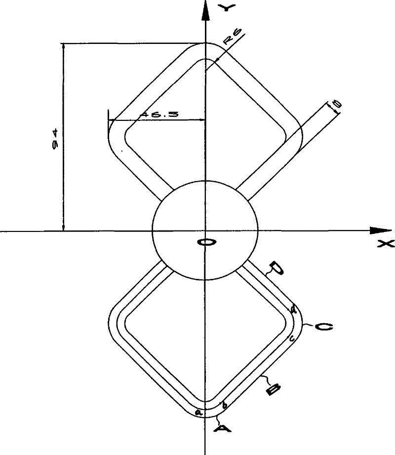 Method for processing 8 shaped oil groove with numerical control boring mill