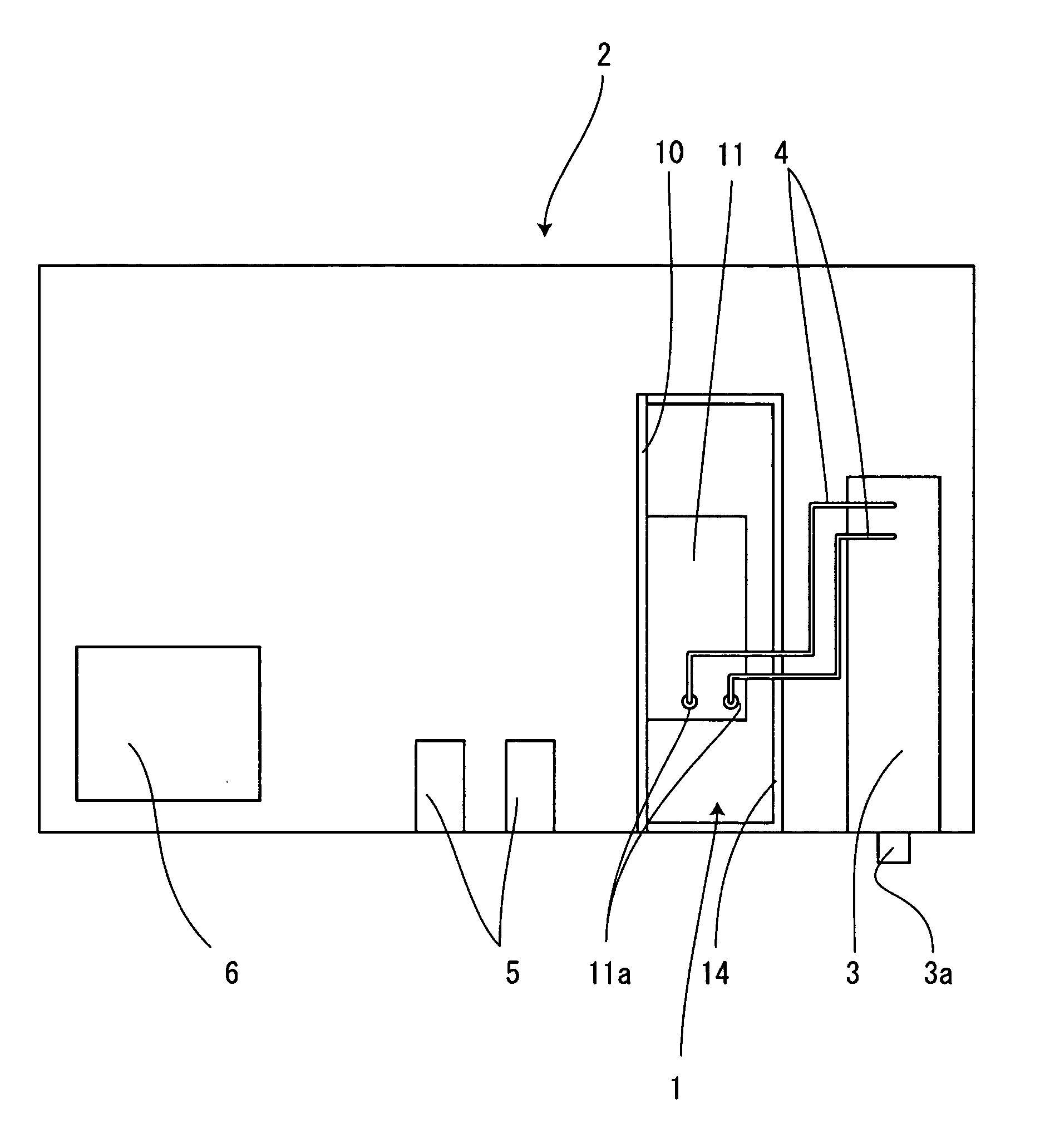 Board layout structure of digital broadcast receiving portion