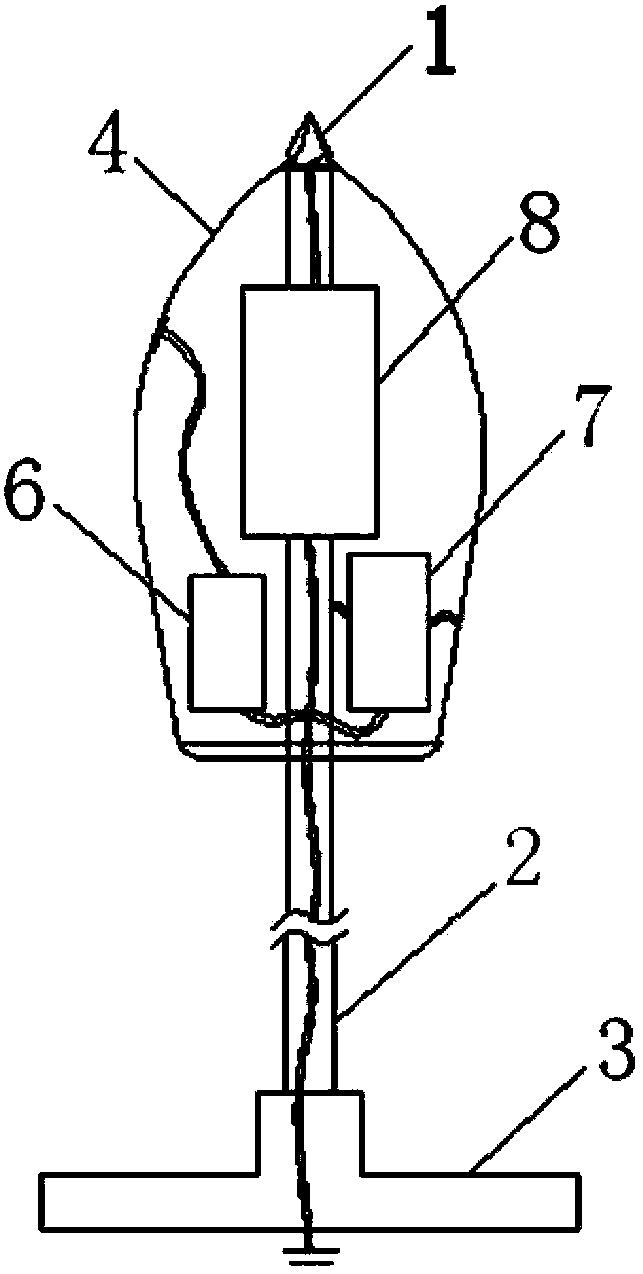 Predischarge lightning conductor