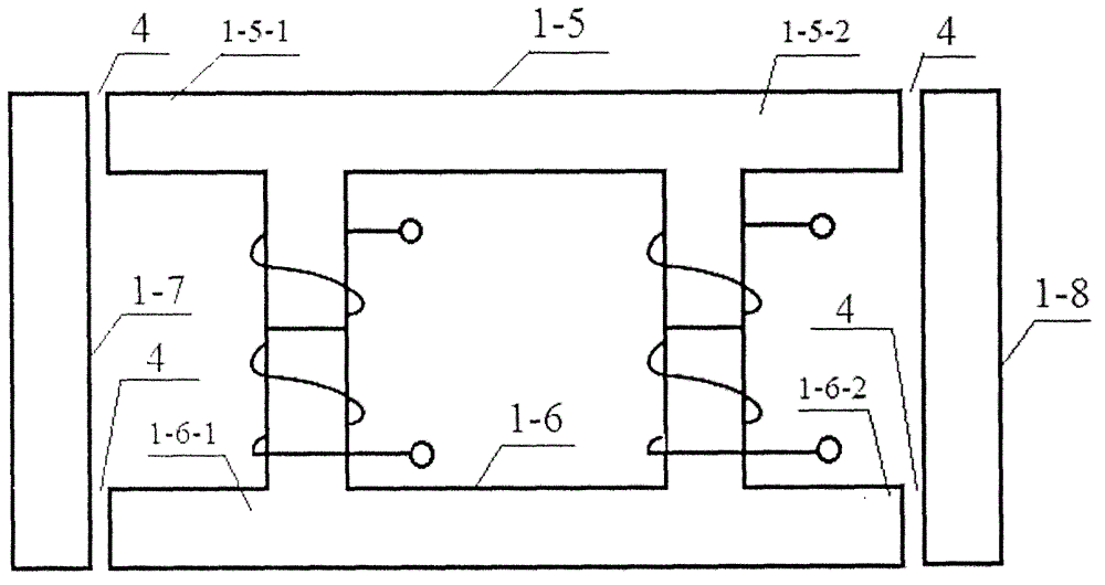 Integrated magnetic coupled inductor in the shape of Chinese character mu
