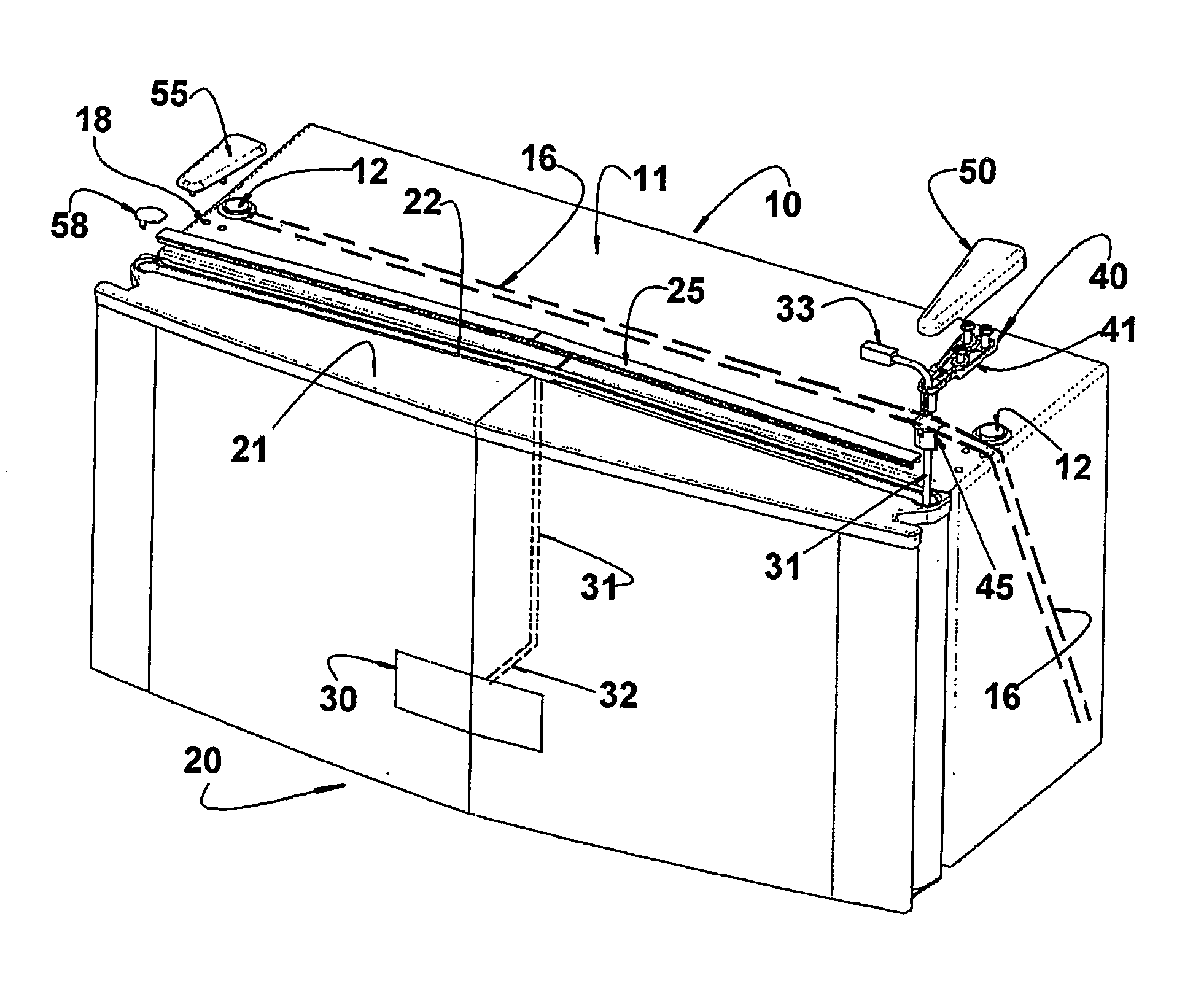 Electric supply system for the door of refrigerators and freezers