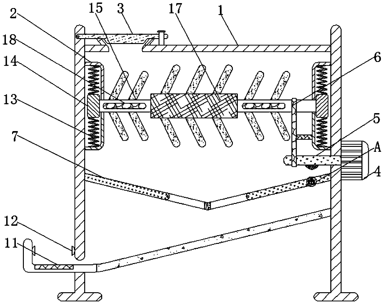Engineering plastic cleaning and drying device based on electromagnetic induction principle