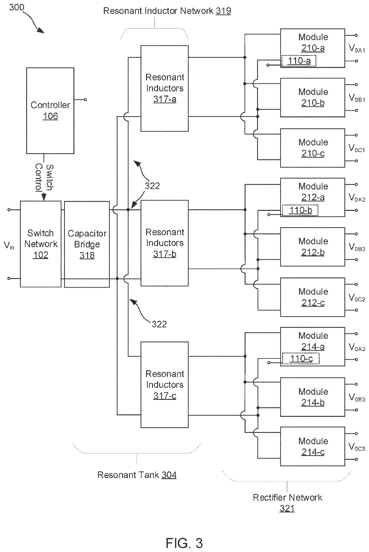 Parallel branched resonant converter