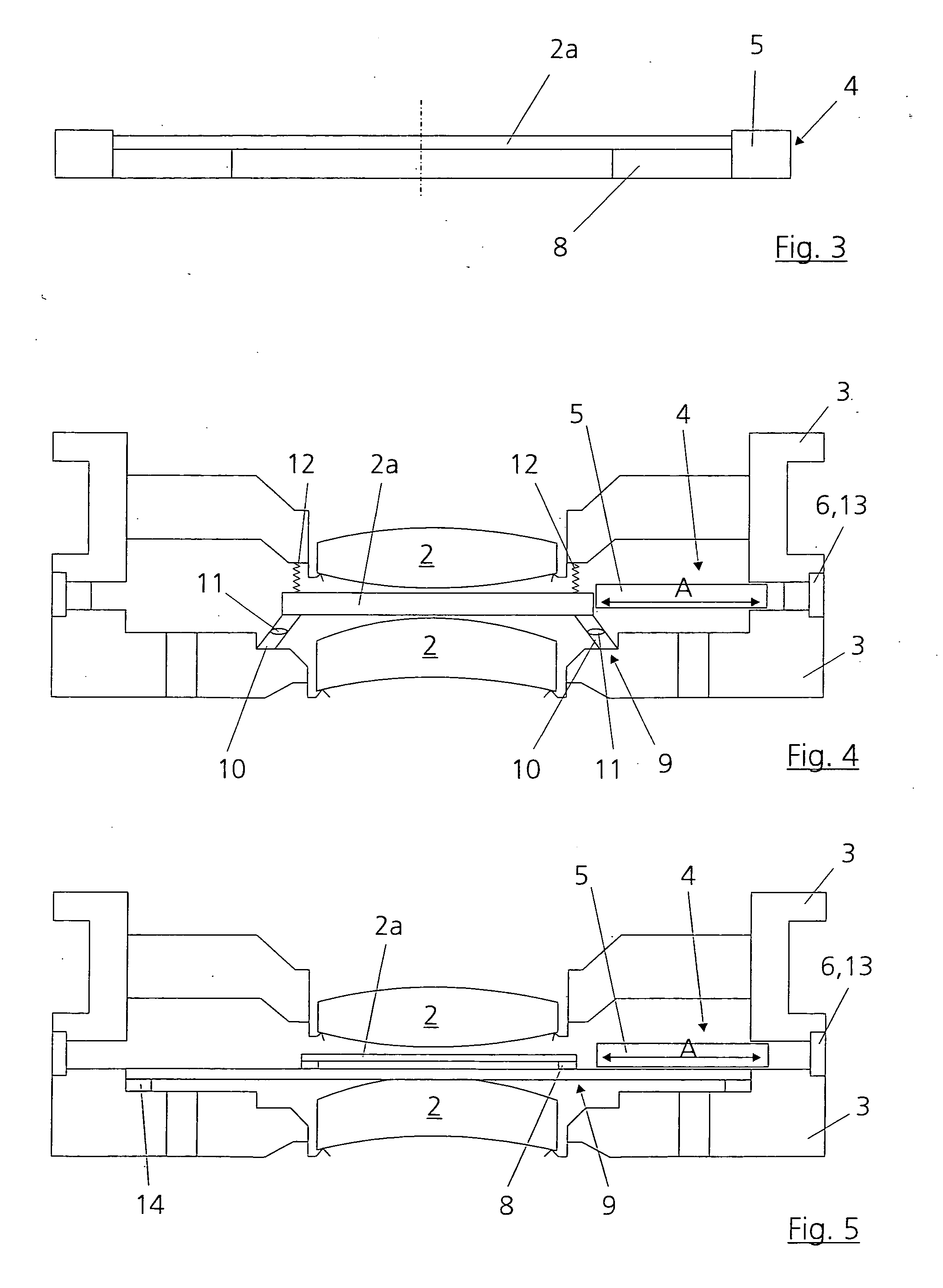Replacement apparatus for an optical element