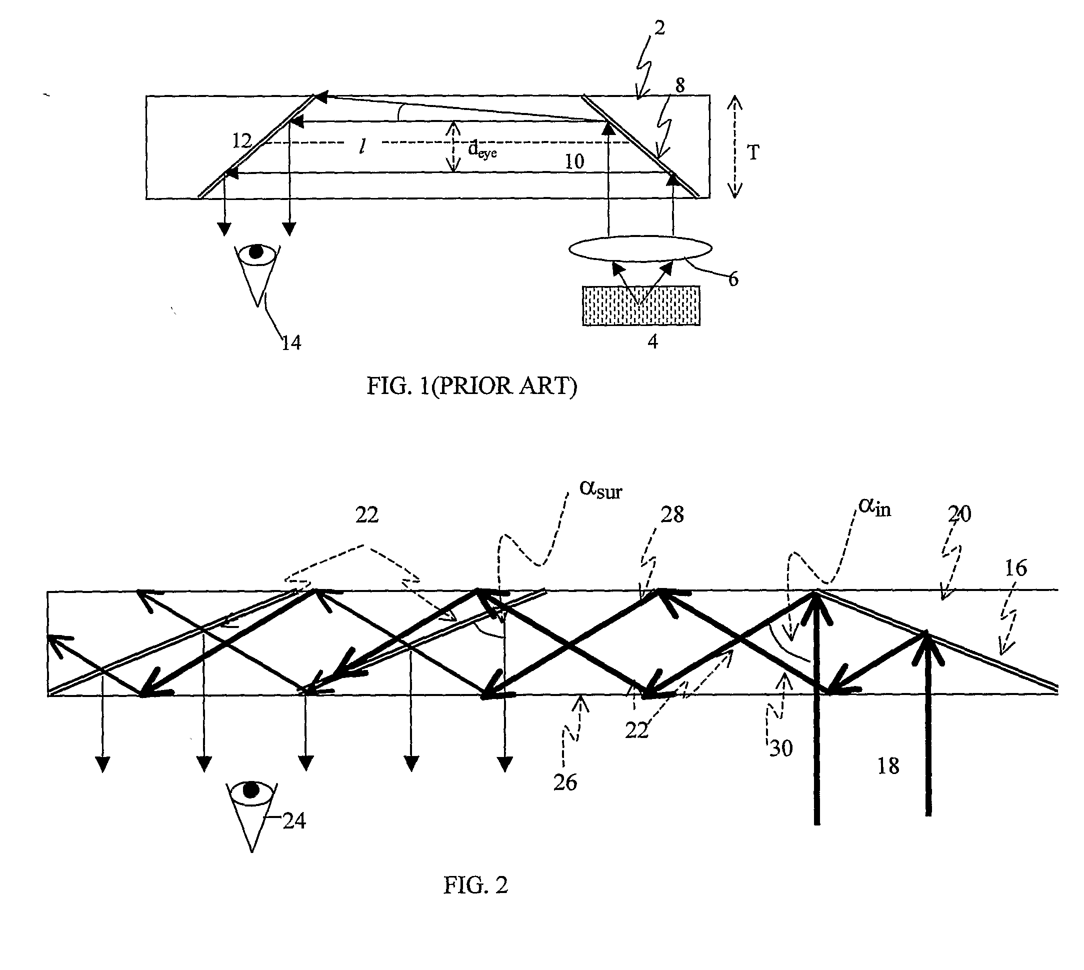 Substrate-Guide Optical Device Utilizing Polarization Beam Splitters