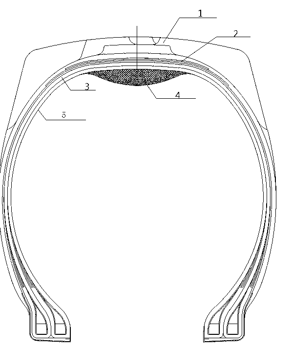 Truck tyre with inner belt and manufacturing method thereof