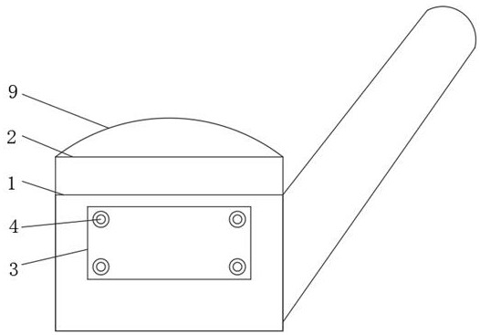 A simple disassembly and assembly structure of the armrest of a massage chair