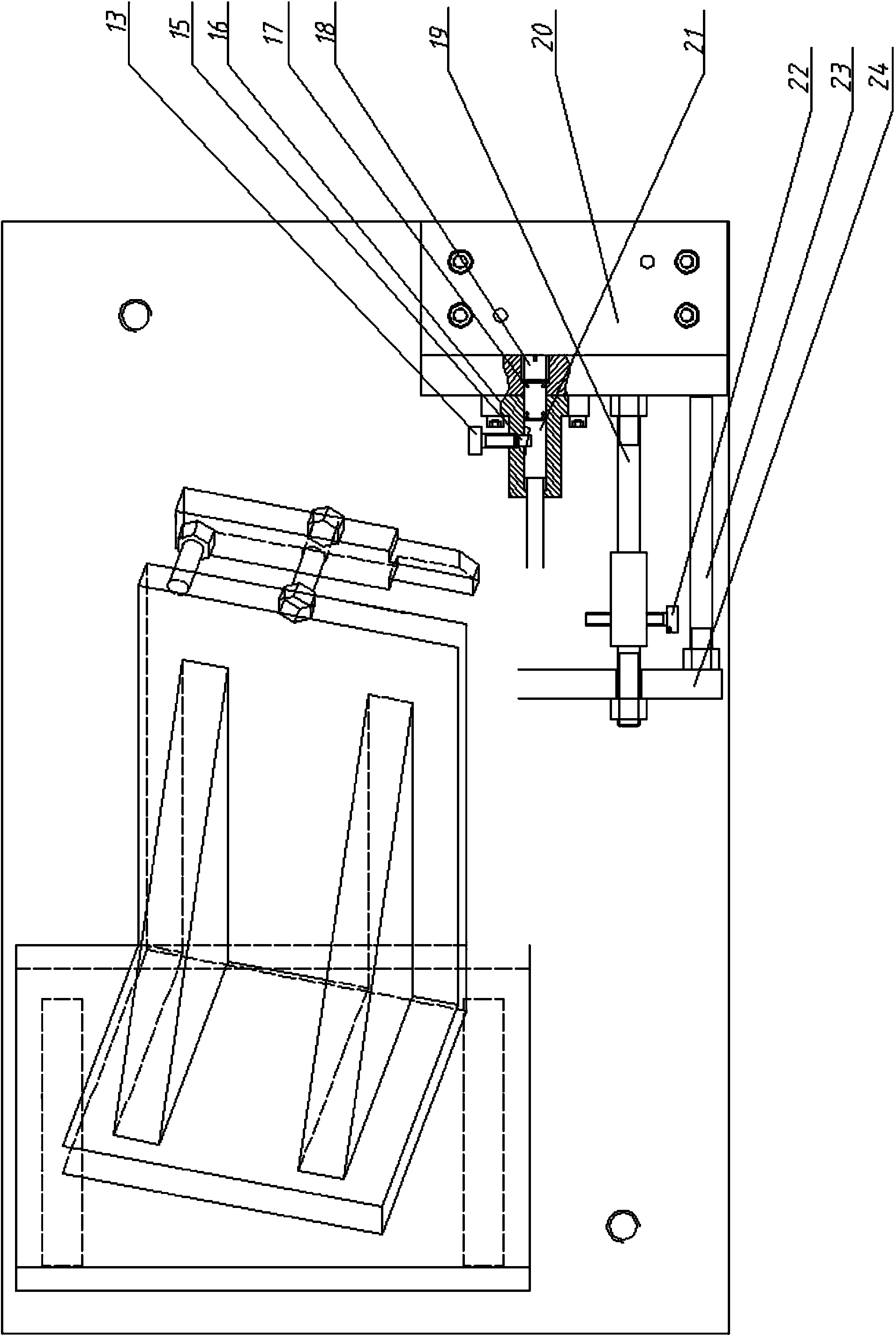 Aslant intake manifold orifice milling locating device